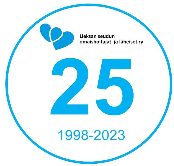 Logo, Lieksan seudun omaishoitajat ja läheiset ry 25 vuotta